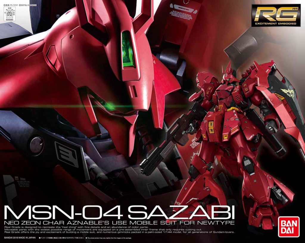 Giới thiệu mô hình lắp ráp Gundam RG MSN-04 Sazabi 2 Gundam có tầm ảnh hưởng khá lớn đối với những người yêu hoạt hình Nhật Bản