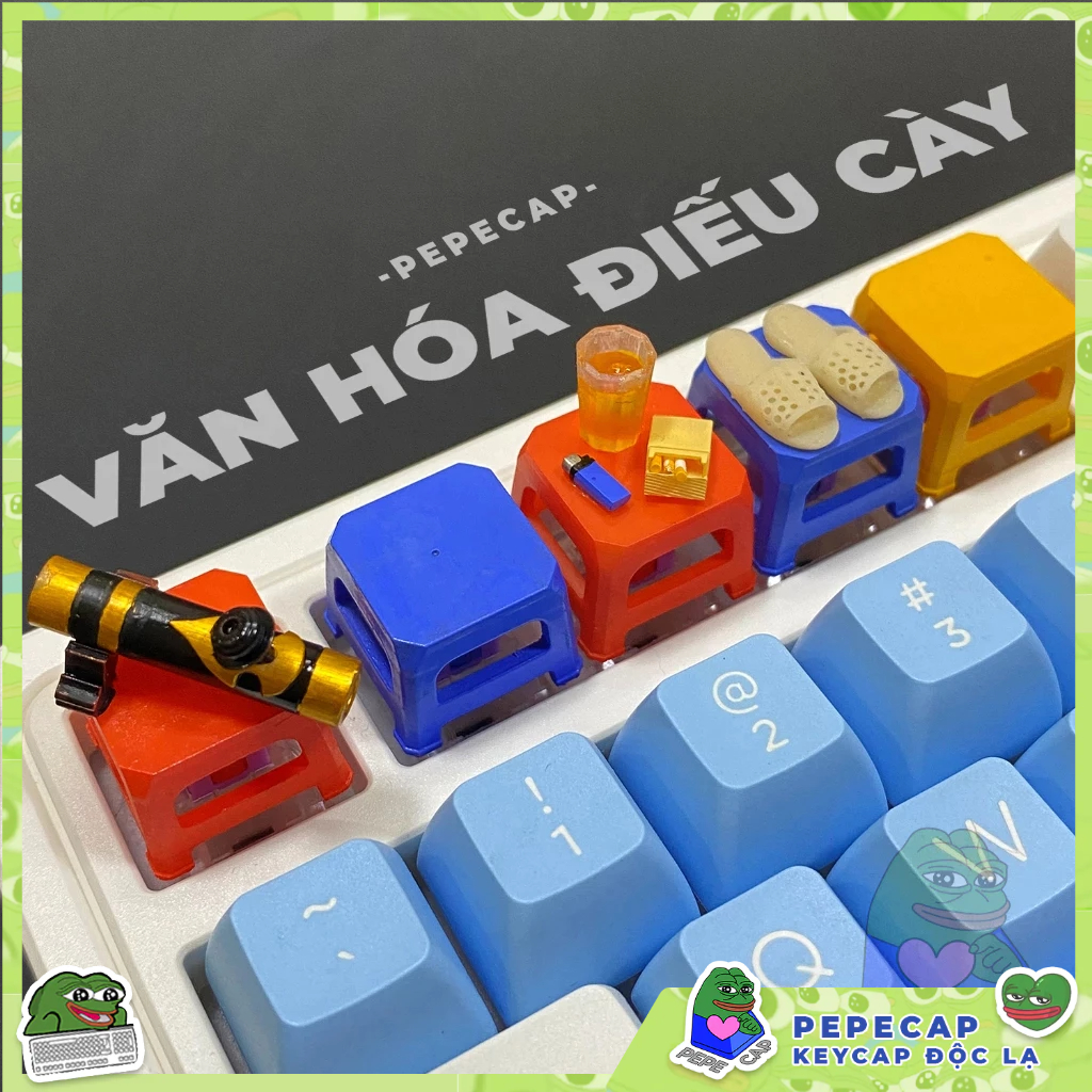 Keycap Ghế Nhựa - Điếu Cầy - Trà đá bật lửa - Dép tổ ong 1 Keycap Ghế Nhựa - Điếu Cầy - Trà đá bật lửa - Dép tổ ong