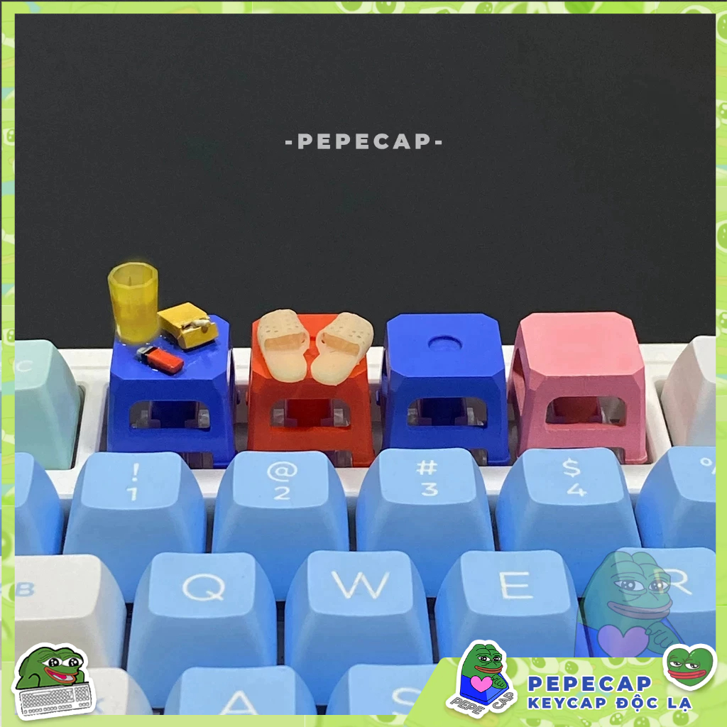 Keycap Ghế Nhựa - Điếu Cầy - Trà đá bật lửa - Dép tổ ong 2 Keycap Ghế Nhựa - Điếu Cầy - Trà đá bật lửa - Dép tổ ong - Ảnh 2